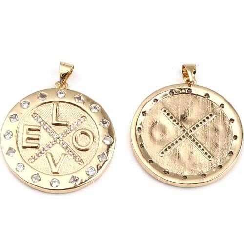 Copper Galaxy Charms Gold Color Filled Lock Moon Micro Pave Multicolor Rhinestone , 1 Piece