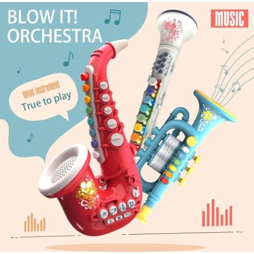 2021 Saxophone Simulation Wind Instrument Musical Toys Children Early Learning Educational Toy Gift Girls Boys Beginners