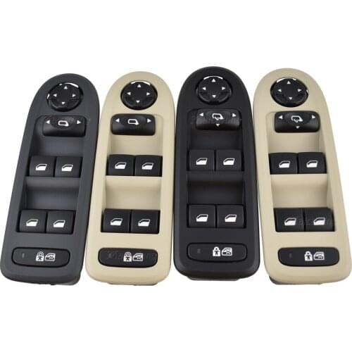 Power Window Switch Black Beige Master Window Control Button 98053458ZE With Folding For Citroen C5 Peugeot 408 508 2007-2013