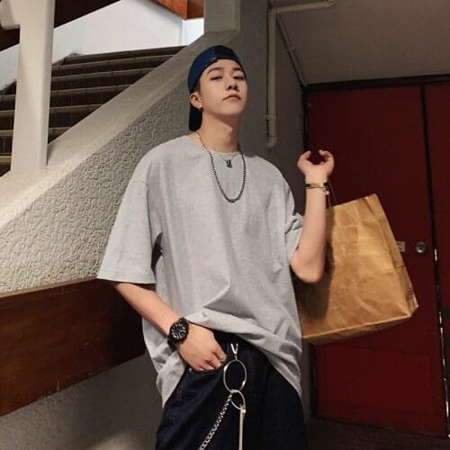 Over Size MRMT 2021 Brand New Summer Mens T Shirt Round Collar Cotton Short Sleeve T-shirt for Male Pure Color Loose Tops Tshirt