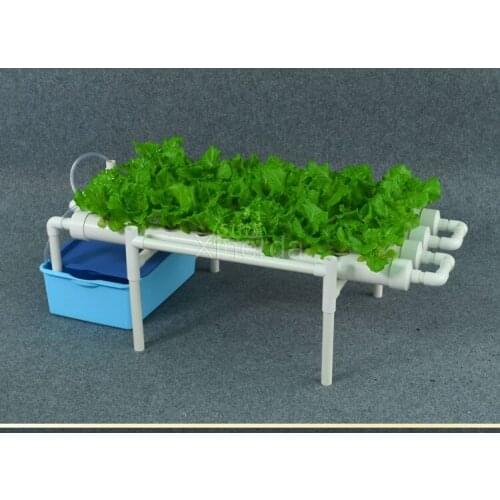 New PVC Horizontal Pipeline Soilless Cultivation Planting Equipment 4-Tube 36-Hole Balcony Hydroponics Vegetable Planting Shelf