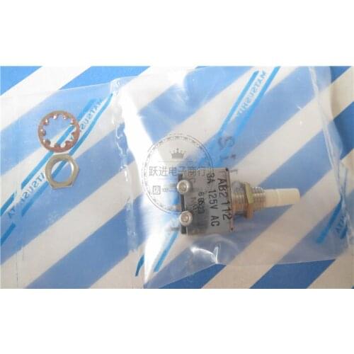 Original new 100% AB2112 button reset switch 3pin button unlock self-spring switch 3A125V aperture 6mm