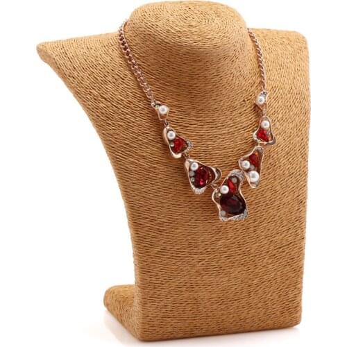 Hemp Rope Necklace Display Stand Holder Nice New Design Necklace Hanger High Quality Jewelry Display Bust Model Rack