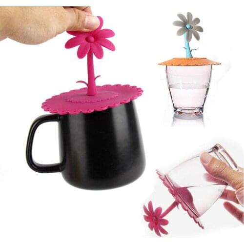 Silicone Dustproof Cup Cover Creative Cartoon Daily Necessities Leakproof Circular Silicone Cover