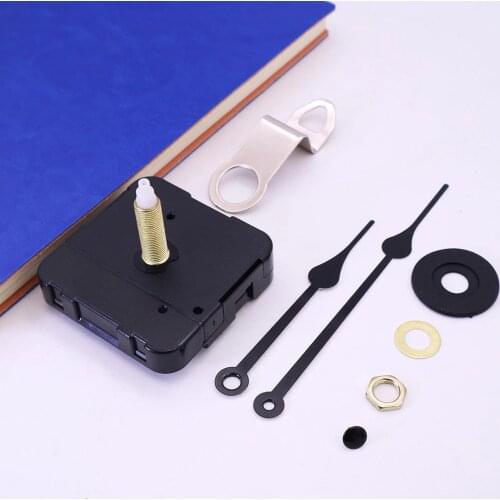 Replacement Clock Movements with Hook 2 Clock Hands Long Shaft Repair Parts for Wall Clock Metal Wall Clock Accessories