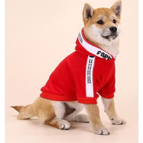 Dog Hoodies Sweatshirt Clothes With Hood Thick Warm Puppy Coat Jackets Chihuahua Doggie Cat Costume Cotton Pet Outfits