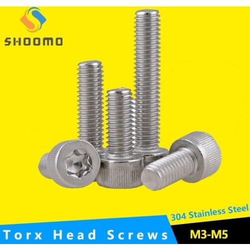 Torx Head Screws Socket Head Cap Screws with Low Head Cap Screws Hex Socket Security Head Screws 304 Stainless Steel Customize