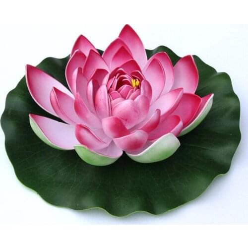 1pc 28cm Aquarium Simulation Lotus Flower Bonsai Outdoor Fish Tank Pool Landscape Plants Random Color