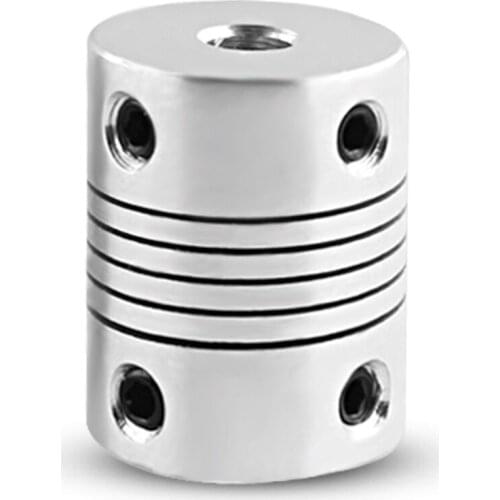 1pcs CNC Motor Jaw Shaft Coupler 5mm To 10mm Flexible Coupling OD 19x25mm wholesale Dropshipping 5/6/6.35/7/8/10mm