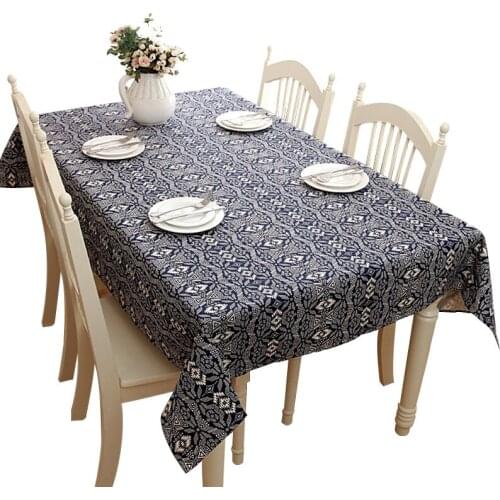 100% Cotton Table cloth Rectangular Classical Chinese Style Tablecloth Home Protection and decoration Elegant Table cover