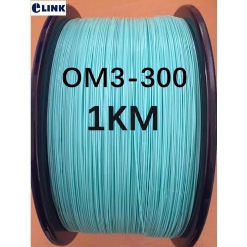1000mtr 0.9mm tighted fiber optic cable OM3-300 Multimode aqua color for fiber pigtails ftth optical fibre wire 1km/roll ELINK