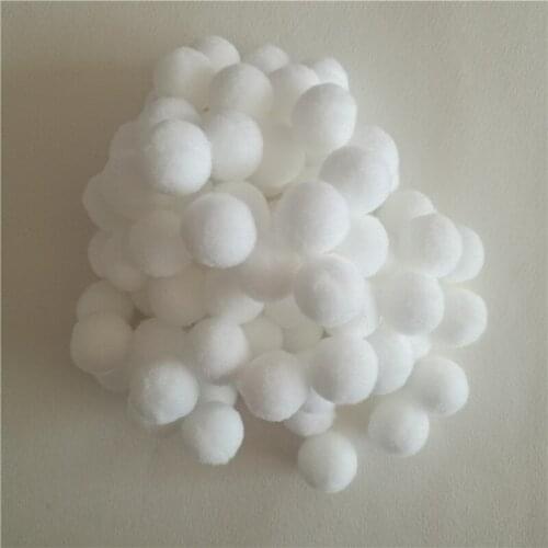 80Pcs 20mm Multi Option White Pompoms Soft Balls Pompom Plush Ball Fur Craft DIY Soft Wedding Decoration Wreaths Accessories