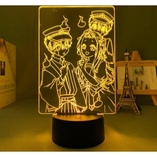 Anime Action Figure Led Night Light Manga Toilet Bound Hanako Kun for Kid Bedroom Decor Lamp Kawaii Room Decor Light Bedside