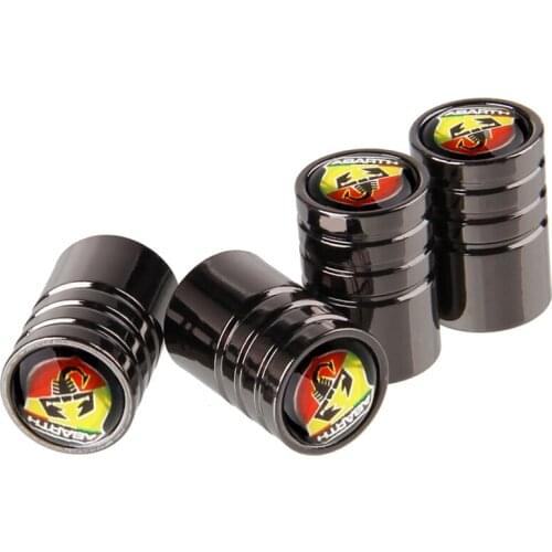 Car Accessories Metal Valve Caps for Abarth 595 500 695 Fiat 500 124 131 124 Spider Punto 1000 204A Auto Styling Decoration