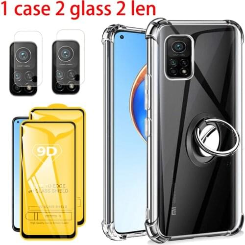 Capa xiaomi mi 10t lite 5g ring case for mi 11 lite mi11 i 10 lite mi10t glass& airbag ring cover on xiaomi mi 10 t pro 5g case