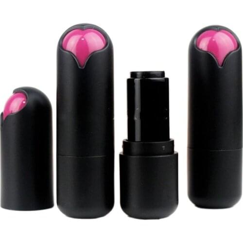 Black Classic Empty Professional Lipstick Tubes 12.1mm Handmade Cosmetic Lip Rouge Fillers Lip Balm Containers 50pcs /Lot