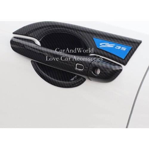 For Changan cs35 plus 2018-2021 Door Handle Bowl Holder Frame Molding Trims Garnish ABS Chrome Sticker Car Accessories