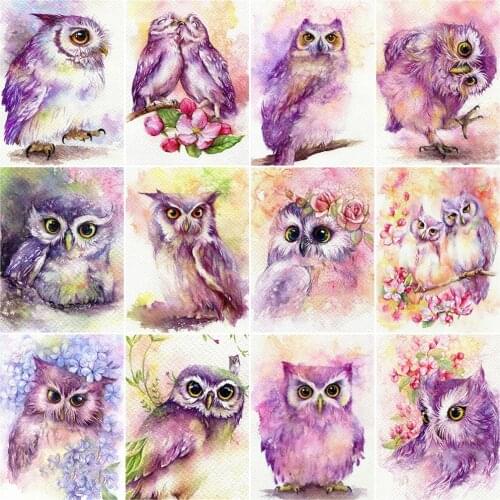 Evershine Diamond Painting Owl 5D Full Square Diamond Embroidery Animals Cross Stitch Mosaic Rhinestone Pictures Home Decor Gift