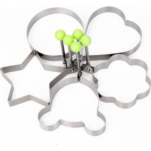 1Pc Baking Tools Food Grade Stainless Steel Star Heart Flower Omelette Machine Egg Cookie Pastry Cake Mold Kitchen Accessories