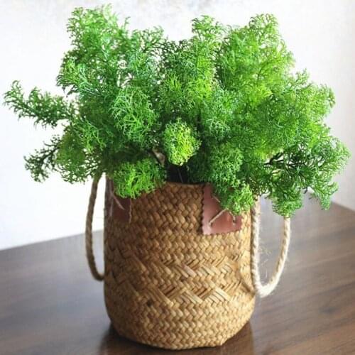 6pcs 35cm Artificial Greenery Fake Faux Plant Tree No Basket Wedding Home Office Furniture Decor Green Fake Foliage AP020