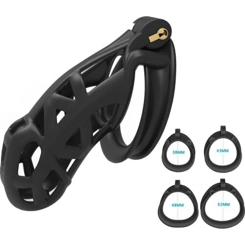 Mamba Cock Cage, Cobra Cage Male Chastity Device Double-Arc Cuff Penis Ring Cock Belt BDSM Sex Toys For Man Gay