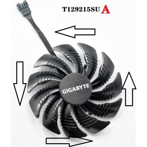 88MM T129215SU 4Pin Cooling Fan For Gigabyte GTX 1050 1060 1070 960 RX 470 480 570 580 Graphics Card Cooler Fan