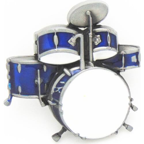 T-DISOM Western Blue and White Musical Drums Belt Buckle Fashion Design Men Belt Buckle Suitable for 4cm Belt Drop shipping