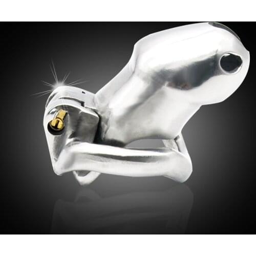 Male 316L stainless steel Luxury Honorable Small Size Cage Male Chastity Magic Locker Device Sex Toy A256