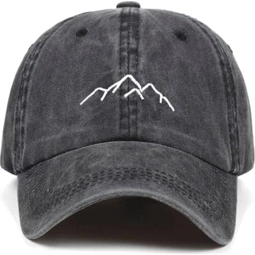 2019 new Mountain range embroidery Mens Womens Baseball Caps Adjustable Snapback Caps Washed dad Hats Bone Garros