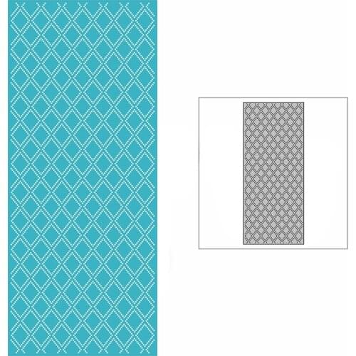 New Slim Dotted Diamond Grid Background Panel 2021 Metal Cutting Dies for DIY Scrapbooking and Card Making Embossing Craft Set