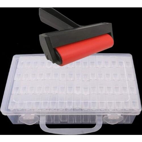 New Plastic Diamond Painting Accessories 64pcs Bottles Container Storage Box Diamant Painting Holder tools roller Daimond Box