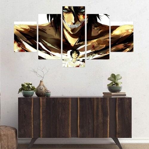 Wallpaper Artwork Painting Attack On Titan Poster Canvas Prints Japanese Anime Art Poster for living Room Bedroom