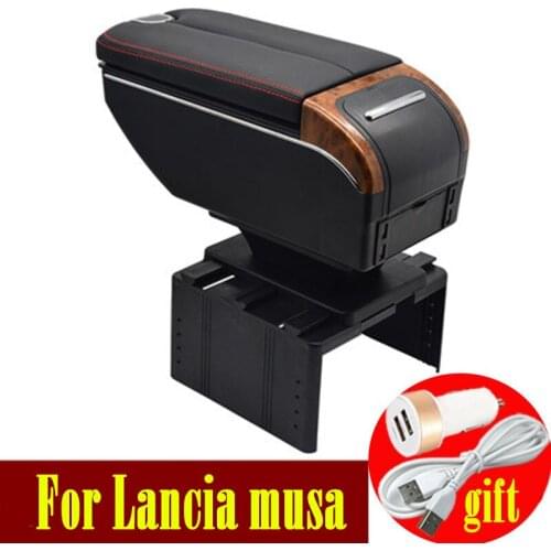 For Mitsubishi space armrest box Double doors open 7USB Centre Console Storage Box Arm Rest