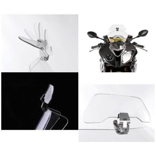 Airflow Adjustable Windscreen Wind Deflector For Honda Yamaha Suzuki Kawasaki BMW KTM Aprilia Ducati Windshield models Universal