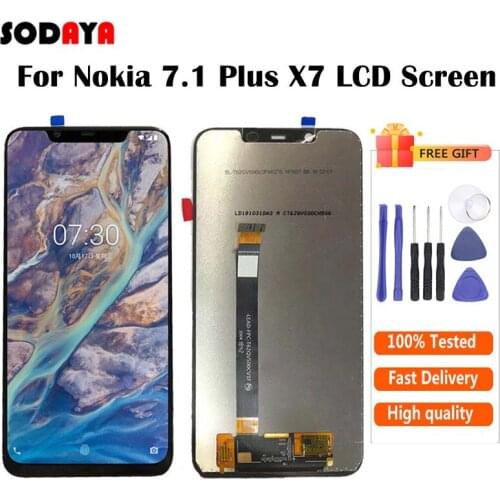 For Nokia 7.1 Plus LCD Replacement For Nokia X7 LCD Display With Touch Digitizer Assembly FreeShipping