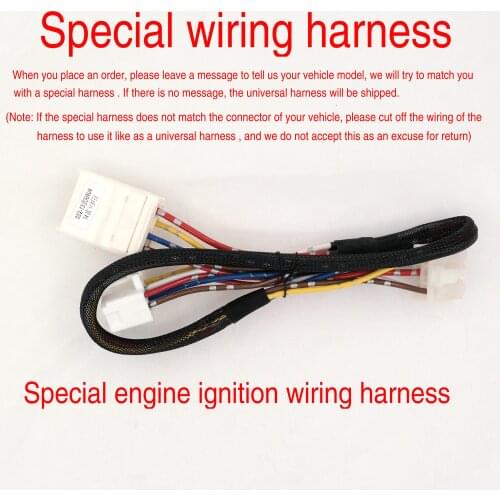 Special ignition harness for Toyota, Honda, Ford, KIA,Hyundai,Nissan,Mazda,VW install push start