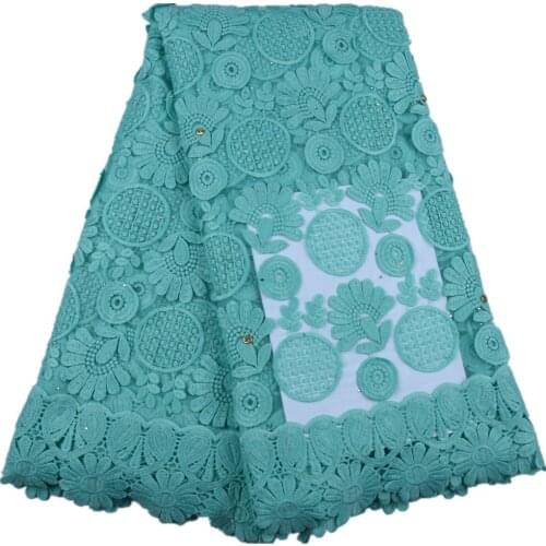 Light Green 3D Appliqued Milk Silk Lace Fabric Embroidery African Lace Fabric Guipure French Lace Fabric For Wedding Dress S1641