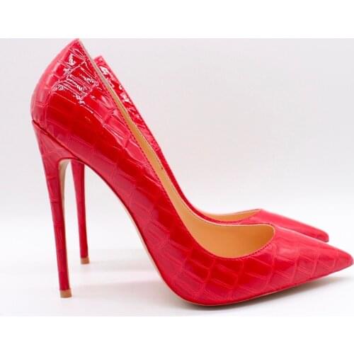 Free shipping fashion women Pumps red patent leather Pointy toe high heels shoes size33-43 12cm 10cm 8cm Stiletto