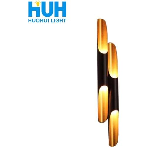 Vintage Wall Light Creative Bamboo Shaped Personality Bar Wall Lamp Cafe Dinning Room Bedroom Bedside Beveled metal Wall Lamp