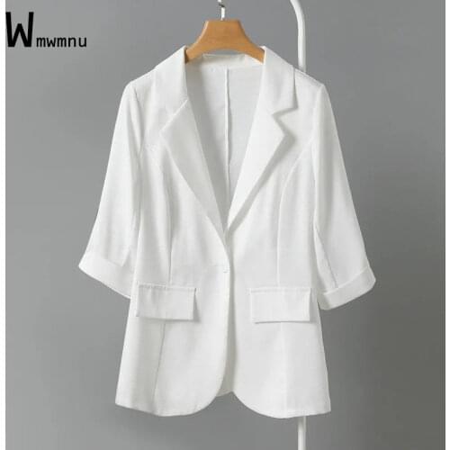 Женские льняные пиджаки WMWMNU China At AliExpress