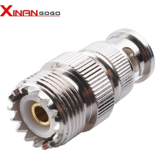 Xinangogo 1Pcs BNC Male to UHF Female Connector SO239 to BNC RF Adapter