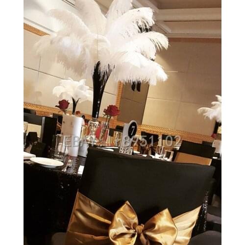 100pcs small pole 100% natural Ostrich Feather 15-75CM/6-30Inch dyed white for party mask headdress clothing accessories