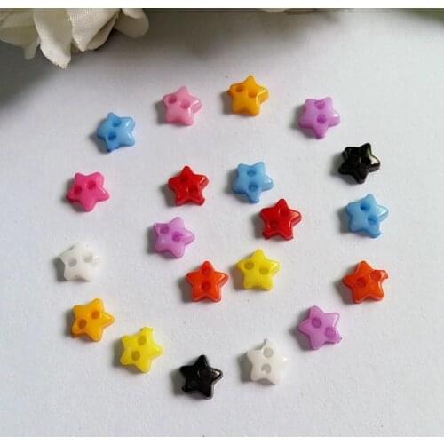 200pcs About 6mm Plastic Mini Buttons Sewing 2 Hole Tiny Doll Clothing Button For craft Scrapbooking Decorative accessories