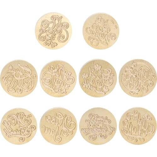 25mm Retro Wax Seal Stamp Letter Wood Stamp Kits Replace Copper Head DIY Hobby Tools Sets Post Decorstive Stamp