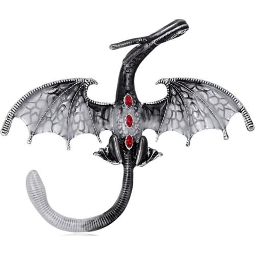 3pc New retro dragon DIY Brooch Vintage Enamel Lapel Pins Badge for women New Year Simple Clothing Accessories