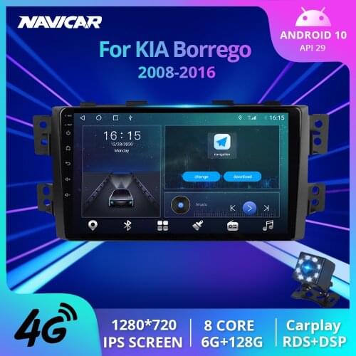 IPS 2DIN Android 10.0 Car Radio For Kia Borrego Mohave 2008-2016 Stereo Car Multimedia Video Player GPS Navigation BT Wifi DSP