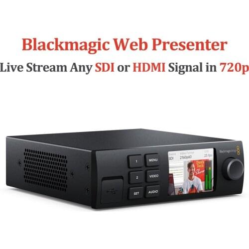 BMD Blackmagic Design Web Presenter for Web Streaming Live Stream Broadcast 720P with 12G-SDI HDMI XLR Mic HiFi audio Input