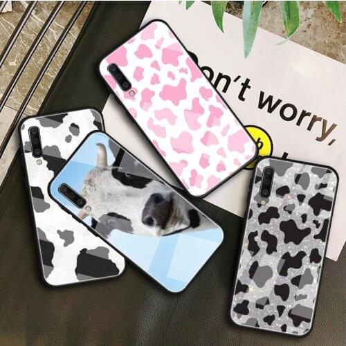 Cow Tempered Glass Case For Samsung Galaxy A 10S 10E 20S 20E 30S 40 50S 60 70 80 90 6 7 8 Shell