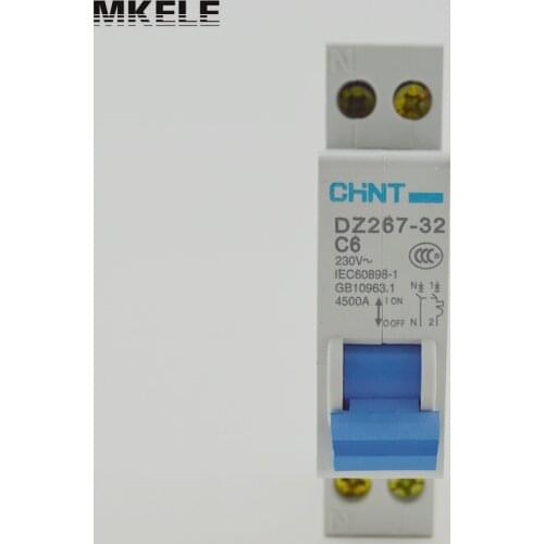 CHINT miniature circuit breaker DZ267-32 1P+N C6 Mini Circuit Breaker
