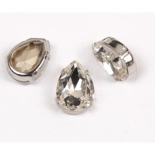 CTPA3BI 4320 Czech Rhinestone Crystal Drop Point back Strass Setting Sew On Fancy Strass For Clothes Shoes Garment Decoration